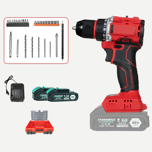 RedhawkPro 20V 1/2 in./13mm Cordless Drill All-in-One Kit