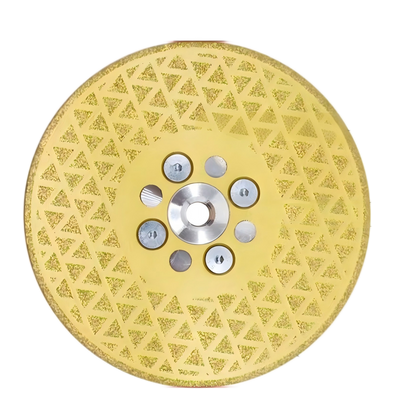RedhawkPro Gold Vacuum Brazed Diamond Grinding Wheel - Heavy Duty Full-Star Disc for Concrete, Granite & Hard Stone Surface Polishing