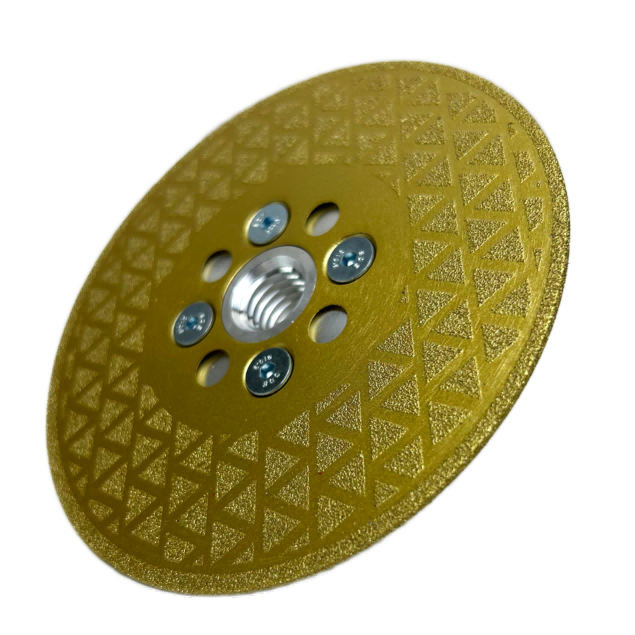 RedhawkPro Gold Vacuum Brazed Diamond Grinding Wheel - Heavy Duty Full-Star Disc for Concrete, Granite & Hard Stone Surface Polishing