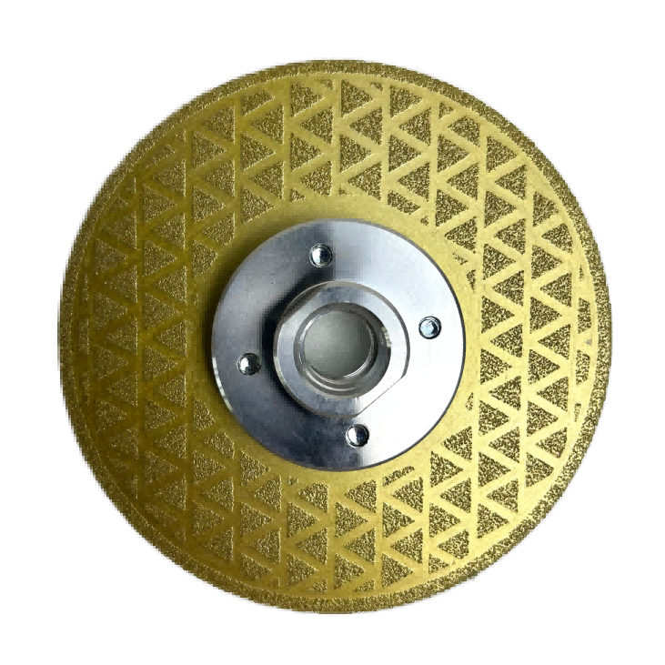 RedhawkPro Gold Vacuum Brazed Diamond Grinding Wheel - Heavy Duty Full-Star Disc for Concrete, Granite & Hard Stone Surface Polishing