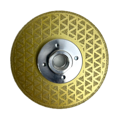 RedhawkPro Gold Vacuum Brazed Diamond Grinding Wheel - Heavy Duty Full-Star Disc for Concrete, Granite & Hard Stone Surface Polishing