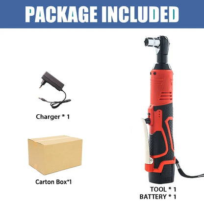 12V/18V Impact Wrench Cordless Rechargeable Electric Wrench 3/8 Inch Right Angle Ratchet Wrenches Impact Driver Power Tool