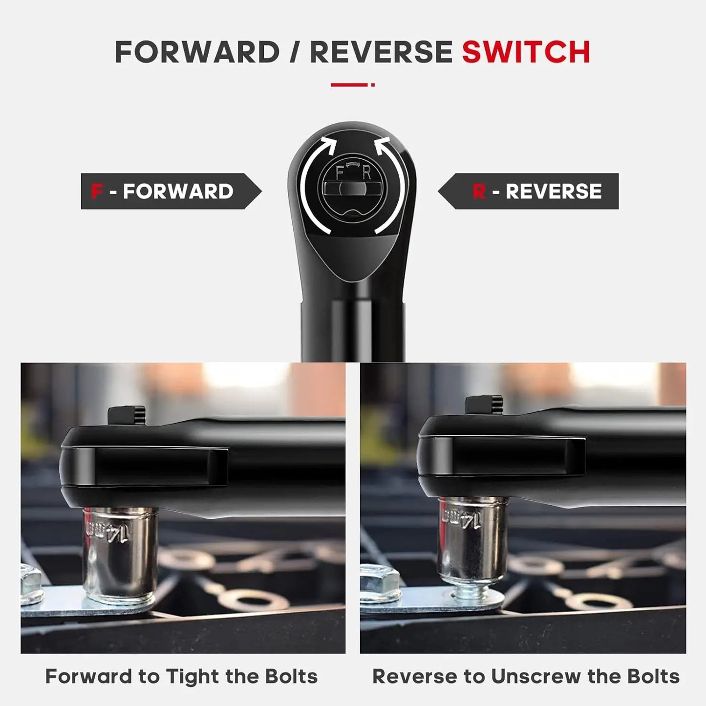 18V Extended Cordless Electric Ratchet Wrench – 3/8"