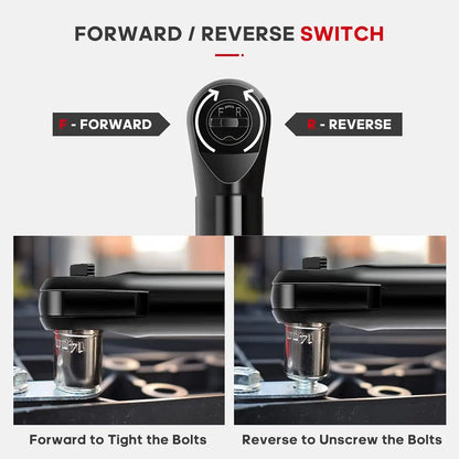 18V Extended Cordless Electric Ratchet Wrench – 3/8"